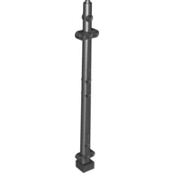 Boat, Mast 2 x 2 x 20 with Holes - Side Aligned x shape Axle Hole, + Orientation, Black