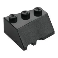 Brick Wedged, Sloped 45° 3 x 3 Right, Black