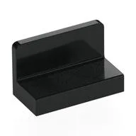 Panel 1 x 2 x 1 [Rounded Corners], Black