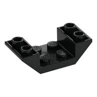 Brick Sloped Inverted 45° 4 x 2 Double with 2 x 2 Recessed, Black