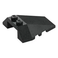 Brick Wedged, Sloped 4 x 4 Triple, Stud Notches, Black