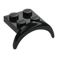 Wheel Arch, Mudguard 2 x 3 x 1 1/3 with 2 x 2 Plate, Black