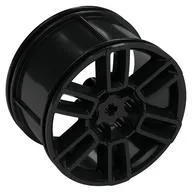 Wheel 56 x 34 Technic Racing Medium with 6 Pin Holes, Open Spokes, Black