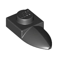 Plate Special 1 x 1 with Tooth, Black
