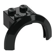 Wheel Arch, Mudguard 4 x 2 1/2 x 2 with 2 x 2 Plate, Black