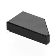 Tile 1 x 2 with Stud Notch Left, Black