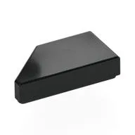 Tile 1 x 2 with Stud Notch Right, Black