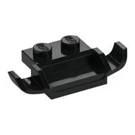 Grille / Spoiler with 1 x 2 Plate, 2 x 2 Anti-studs (Racers Car), Black