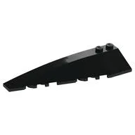 Brick Wedged, Curved 10 x 3 Left, Black