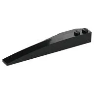 Brick Wedged, Curved 10 x 3 Right, Black