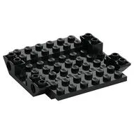 Aircraft Fuselage 8 x 8 Bottom with 4 Pin Holes, Black