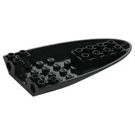 Aircraft Fuselage Curved Forward 6 x 10 Bottom, 2 Pin Holes, Black