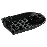 Aircraft Fuselage Curved Forward 6 x 8 Bottom with 2 Pin Holes, Black