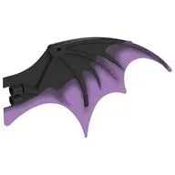 Creature Body Part, Dragon Wing 19 x 11 with Marbled Trans-Purple Pattern, Black