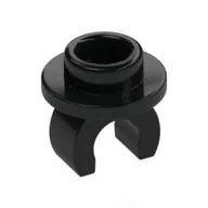 Plate Special Round 1 x 1 with Hollow Stud and Underside Clip, Black