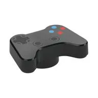 Game Controller with Silver D-Pad and Joysticks, and Red and Blue Buttons Print, Black