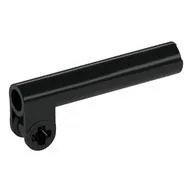 Technic Axle and Pin Connector, Perpendicular with Extension, Black