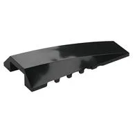 Brick Wedged, Curved 4 x 8 No Top Studs, Black