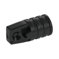 Hinge Cylinder 1 x 2 Locking with 1 Finger and Axle Hole On Ends [No Side Slots], Black
