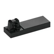 Hinge Tile 1 x 3 Locking with 1 Finger on Top with Cutout, Black