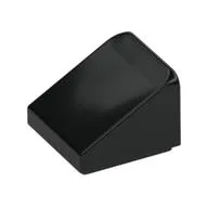 Brick Sloped 30° 1 x 1 x 2/3 (Cheese Slope), Black