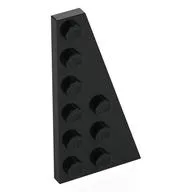 Wedge Plate 6 x 3 Right, Black