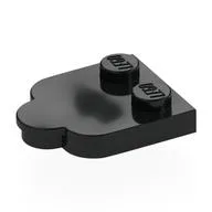 Plate Special 2 x 3 with Cloud Edge, Black