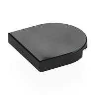 Tile Round 2 x 2 Half Circle, Black