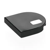 Tile Round 2 x 2 Half Circle with White Rectangle / Pupil Print, Black