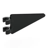 Flag 2 x 4 Triangle, Black