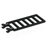 Bar 7 x 3 with Double Clips (Ladder) [Round Clips], Black