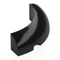 Brick Round Corner 4 x 4 x 1, Black