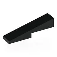 Brick Sloped 1 x 4 with 1 x 2 Cutout, Black