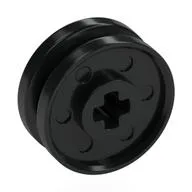 Wheel 18 x 8 with Fake Bolts and Shallow Spokes and Axle Hole, Black