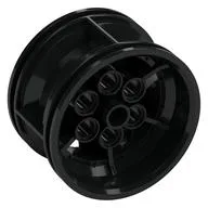 Wheel 43.2 x 26 Technic Racing Small with 6 Pinholes, Black