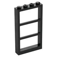 Window 1 x 4 x 6 Frame with 3 Panes, Black