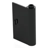 Door 1 x 3 x 4 Right - Open Between Top and Bottom Hinge, Black