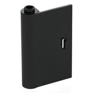 Door 1 x 3 x 4 Left - Open Between Top and Bottom Hinge, Black