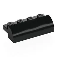 Brick Curved 2 x 4 x 1, Black
