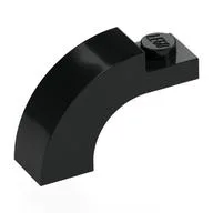 Brick Arch 1 x 3 x 1 2/3 Curved Top, Black
