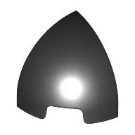 Brick Round Curved 1 x 1 x 1 Quarter Dome, Black
