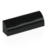 Brick Curved 1 x 4 x 1, Black