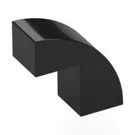 Brick Curved 1 x 2 x 1 2/3 with 1 Cutout, Black