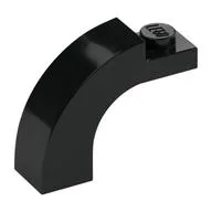 Brick Arch 1 x 3 x 2 Curved Top, Black