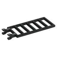 Bar 7 x 3 with Double Clips (Ladder) [Straight Clips], Black
