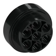 Wheel 31 x 15 Technic, 7 Pin Holes, Black