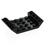 Brick Sloped Inverted 45° 6 x 4 Double with 4 x 4 Recessed and 3 Holes, Black