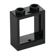 Window 1 x 2 x 2 Flat Front, Black