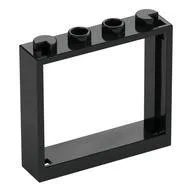 Window 1 x 4 x 3 without Shutter Tabs, Black