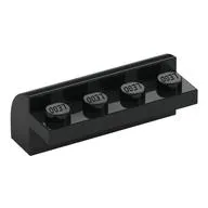 Brick Curved 2 x 4 x 1 1/3, Black